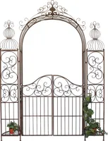 DanDiBo Rose Arch s dverami Kovová brána 120853 Okrúhly oblúk Antique Archway Záhradná brána Vine Aid Kované železo