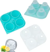 bremermann 4er Silikon-Eiskugelform, 2er-Set // 2 Stück für je 4 Eisbälle ca. Ø 4,5 cm // Eiskugeln Eisbereiter Eiswürfel
