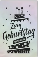 Geburtstag - Glückwunschkarte im Format 11,5 x 17 cm mit Umschlag