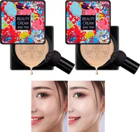 2 Stück CC Cream Foundation Mit Luftkissen,Pilzkopf,Bb Cream Mushroom,Kosmetika (Natur)