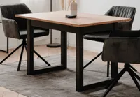 Esstisch Artisan Eiche und Anthrazit Industrial ausziehbar 120 - 160 cm bis 6 Personen Malta