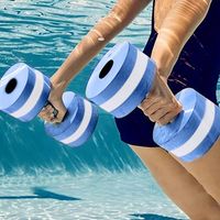 2 Stk Wasser Fitness Kurzhantel Set, Aerobic Übungsschaum Schwere Kurzhanteln Pool-Widerstands-Langhanteln Pool-Barbell Float Pool-Übungen Handstangen Ausrüstung Sport zum Abnehmen
