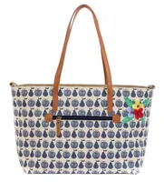 Pink Lining Notting Hill Tote Apples & Pears Blue