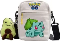 Pokémon Bisasam Tasche mit Anhänger - 18x14x5 cm - Ideal für unterwegs, & stylish