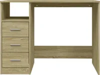 vidaXL Schreibtisch mit Schubladen Sonoma-Eiche 102x50x76 cm