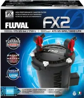 Aquarium-Außenfilter Fluval FX2 ca. 1800 l/h, für Aquarien bis 750 l, 27 W, schwarz