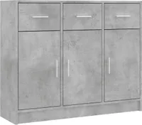 vidaXL Příborník betonový šedý 91x28x75 cm výrobek z odvozeného dřeva