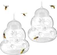 relaxdays Wespenfalle 2er Set transparent