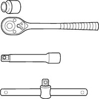 Klucze nasadowe 3/4", 20 szt. TOPEX 38D296