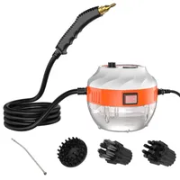 2800 W Hochdruck-Dampfreiniger, 6 Dampfeinstellungen, Handdampfer + Stabdüse(Weißorange)