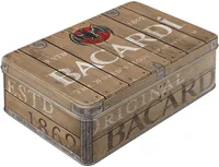Nostalgic-Art - Plochá plechovka - Bacardi - Logo Bacardi Wood Barrel