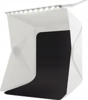 Skladací fotostan s LED osvetlením | biely