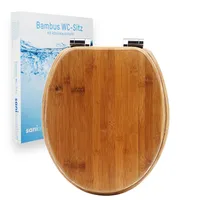 sanicomfort WC Sitz Bamboo dark mit Absenkautomatik