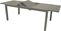 Großer Balkontisch Gartentisch Ausziehtisch Glas/Aluminium silbergrau ausziehbar 180-240 cm