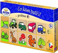 Detoa Dřevěné puzzle Co kam patří