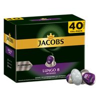 JACOBS Kapseln Nespresso®* kompatibel 2 x 40 Lungo 8 Intenso + 2 x 40 Espresso 10 Intenso XXL-Pack - insgesamt 160 Getränke