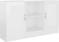 Kredens biały wysoki połysk 120x30,5x70 cm materiał drewnopochodny