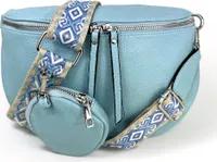 Umhängetasche Bauchtasche Handtasche Cross Body Bag 30cm Damentasche Schultertasche Handy Bag  Brusttasche Tasche Weiches  Blau