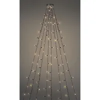 Linder Exclusiv Lichterkette Weihnachtsbaum 2m Baumkette außen 176 LED warmweiß 6/18h Timer