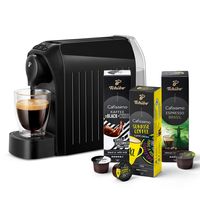 Tchibo Cafissimo easy Kapselmaschine (für Kaffee, Espresso und Caffè Crema) inkl. 30 Kapseln, Schwarz
