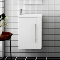 44x23x60 cm Badmöbel Set Waschtisch mit Unterschrank Badezimmerschrank mit Soft Close Weiß