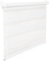 Doppelrollo Duorollo 60 cm breit 200 cm lang weiß inkl. Seilzug Fensterrollo Klemmrollo Jalousie