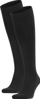 FALKE pánské ponožky 2-pack - Family, podkolenky, jednobarevné černé 43-46