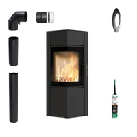 Freistehender Kaminofen ILDNORD ODYN 8 kW Ecodesign Einbausatz