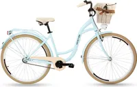 Goetze Style 28 Zoll Damen Citybike, 1-Gang Rücktrittbremse, Tiefeinstieg, Komfortfahrrad mit Korb