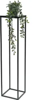 DanDiBo Blumenhocker Metall Schwarz 100 cm Eckig Blumenständer Beistelltisch FRA-006 Blumensäule Modern Pflanzenständer Pflanzenhocker