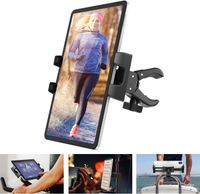 Heimtrainer Tablet Halter, 360° Verstellbarer Laufband Crosstrainer Lenker Tablet Halterung - Laufband Halter für iPad, iPad Pro, iPad Mini, iPad Air, 4.7-13 Zoll Tablets