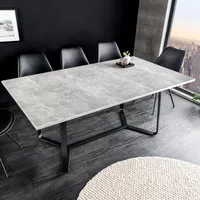 riess-ambiente Design Esstisch LOFT 140cm grau schwarz Beton-Design Kufengestell Metall Esszimmertisch Tisch Konferenztisch