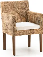 Rattan Bananenkreise Armstuhl Mit Kissen 56*60*85