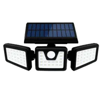 Solarlampen für außen mit Bewegungsmelder Solarleuchten für außen LED Strahler Außen 74LED Aussenleuchte Solar Außenwandleuchten 360 Drehbar