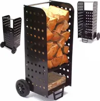 Kaminholzwagen Kaminholzkorb XL Holzwagen Holzkorb Holz Kaminkorb Brennholz