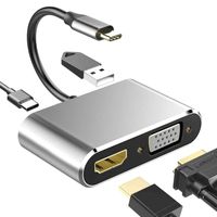 1 Stück#USB C zu 4K HDMI VGA Multi-Port Adapter
