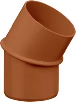 INEFA Regenrohrbogen 30 Grad für Fallrohr, PVC DN100 / 100mm Braun Verbindungsstück Dachrinnenzubehör, einfache Montage,  Germany