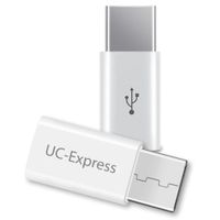 2x Adapter USB Micro USB C Typ-C Stecker wandelt USB 2.0 Typ B zu USB 3.1 Typ C