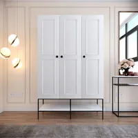Skye Decor, Martin 3 - White, Kleiderschrank, Weiß, 100 % MELAMINBESCHICHTETE SPANPLATTEN, 126 x 50 x 200 cm