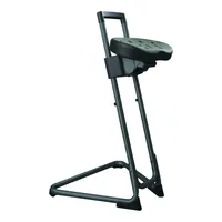 STIER ESD-Stehhilfe mit Stahlgestell Sitzhöhe 600-850 mm PolyurethanSitz