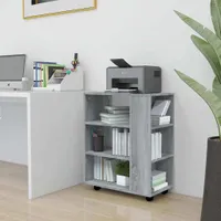 vidaXL Szafka na kółkach Szara Sonoma 60x35x75 cm Materiał drewnopochodny