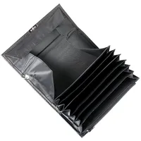 Kellnerbörse Taxigeldbörse Scheintasche Geldtasche Vegan PVC Schwarz