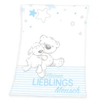 Kleiner Lieblingsmensch Microfaser-Flauschdecke / Babydecke, 75x100 cm