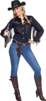 Westernhemd Cowgirl schwarz, Groesse:42