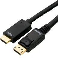 DisplayPort auf HDMI Kabel, 4K@30Hz, 3 m, schwarz