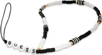 Guess Gustbckh Phone Strap Přívěsek Černo-Bílé/Černo-Bílé Heishi Beads