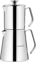 Korkmaz Aqua - Stylová konvice z nerezové oceli s french press 0,9 l / 1,5 l