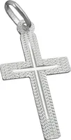 Anhänger 23x13mm Kreuz diamantiert Silber 925 silber 23x13mm