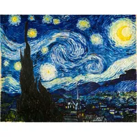 UNIDRAGON Original Holzpuzzle - Van Gogh - Sternennacht, 1000 Teile, 17.4 x 22 Zoll (44.4 x 56.1 cm)