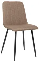 DELUKE® Stuhl LENZ Stoff - 88x45x53cm, braun, Metall Gestell | Stühle Esszimmerstühle Stuhl Esszimmer Esstisch Stühle Küchenstuhl